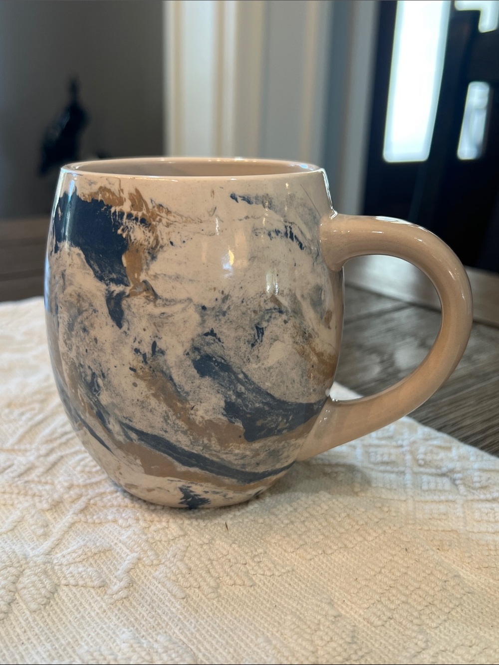 Secret Celebrity Ceramic Porcelain Abstract Swirl Coffee Mug 16 oz